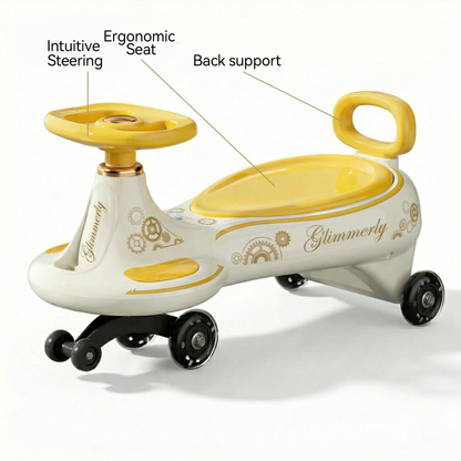 Premium children's twist car - Yellow   已改 美