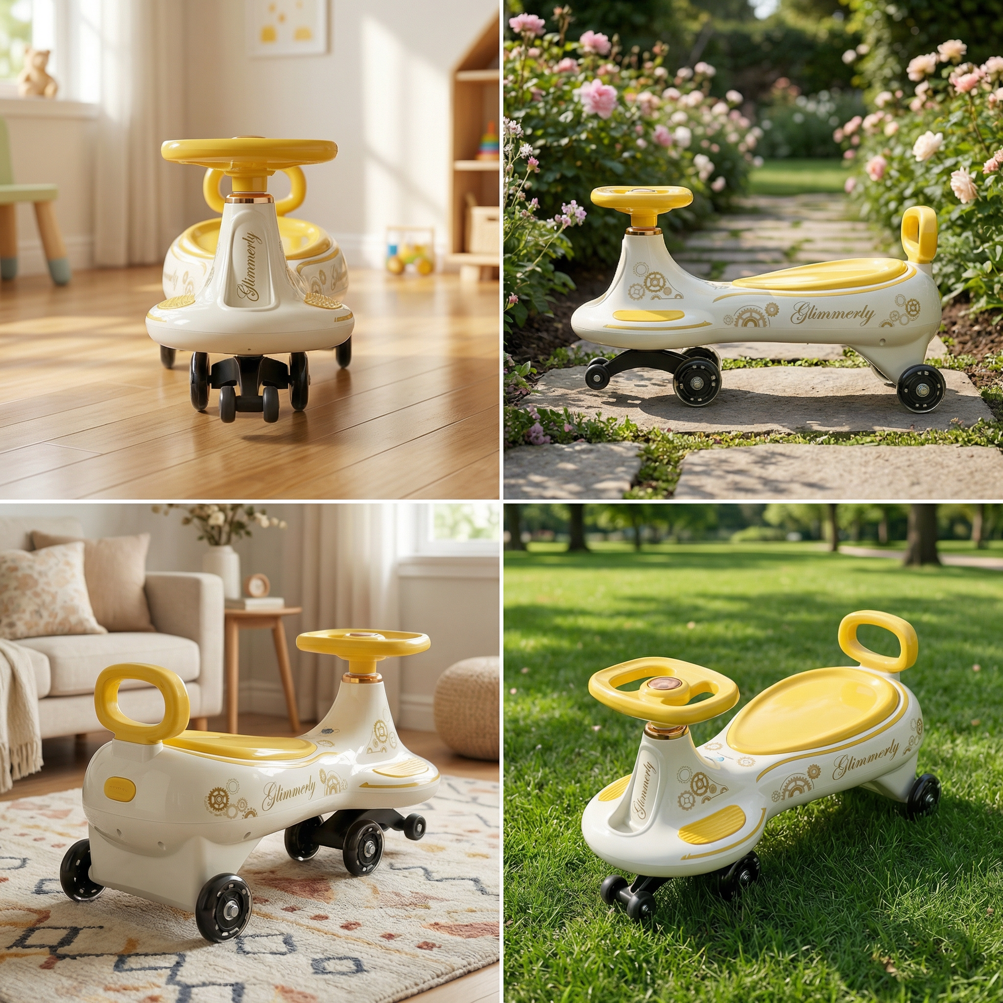 Premium children's twist car - Yellow   已改 美